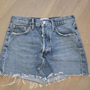 AGolde size 24 cut off Jean skirt